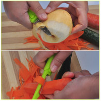 Keuken Accessoires Gadgets Fruit Groente Gereedschap 2 In 1 Multifunctionele Dubbelzijdige Aardappel Wortelen Dunschiller Mes
