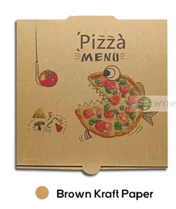 Tutte le dimensioni 9 10 11 12 14 scatola per pizza da 18 pollici scatola per la consegna di imballaggi per pizza in carta ondulata riutilizzabile con il tuo Logo