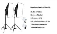 Ensemble d'éclairage professionnel 50*70CM E27 Softbox pour la photographie de produits de portrait et la diffusion en direct