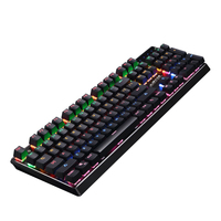 104 Tuşlu RGB Renkli Arkadan Aydınlatmalı Arapça Klavye Ergonomik Malzemeli Klavye Mouse Seti Mekanik Oyuncu Klavyesi