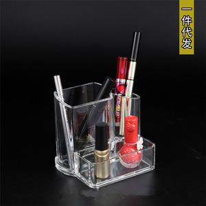 Transparent Acrylic Desk Organizer With Partitions 1L Capacity For Office Storage And <b>Pen</b> Holder - Product Image 2