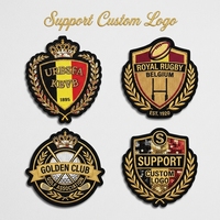 Badge personnalisé 3D tissé à sequins pour uniforme de football, patch pour logo de club sportif, maillot, chapeau, étiquette brodée, badges thermocollants