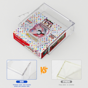 Présentoir en acrylique transparent personnalisé de qualité supérieure, boîte d'appoint de 30 cartes Pokémon japonaises avec couvercle coulissant magnétique - Product Image 2