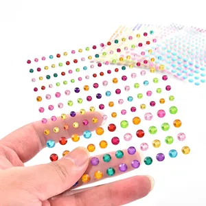 Benutzer definierte 3D Kinder Edelstein Aufkleber Diamant Aufkleber Acryl Kristall Aufkleber DIY Strass für Kinder