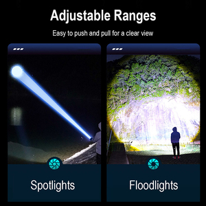 A05d 300M chùm 1000lm sạc chiến thuật đèn pin với đầu ra USB & Zoomable trắng Laser - Product Image 3