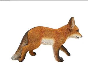 Escultura de <span class=keywords><strong>Animal</strong></span> de poliresina de césped para patio exterior, adorno de decoración, carmín de bebé, estatua de zorro rojo, acabado a todo Color - Product Image 3