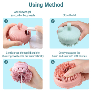 Wholesale Silicone <b>Exfoliating</b> Body Scrubber, Skincare Bath Brush, Soft Silicone Loofah for Sensitive Skin Shower <b>Scalp</b> Massager - Product Image 6