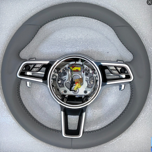 Volant sport en fibre de carbone véritable mate avec bouton <span class=keywords><strong>SC</strong></span> pour <span class=keywords><strong>Porsche</strong></span> Macan Panamera Cayenne <span class=keywords><strong>911</strong></span> 718 991 918 - Product Image 4