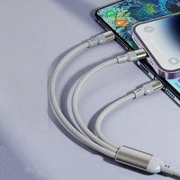 Cables para Laptop y Teléfono con Doble USB Tipo-C 5 en 1, Revestimiento de PVC Trenzado de Nailon, Carga Rápida de 100W, Conductor de Cobre Puro, Longitud Personalizable