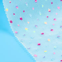 Prix d'usine – Tissu en tulle maillé interlock uni multicolore brillant et scintillant, Spandex/Nylon 56 GSM en rouleaux pour maillots de bain et lingerie