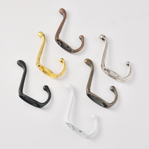 European Style Wall <b>Mounted</b> Coat Hook Zinc Alloy Single Hook For Door Or Wall Bathroom Use Antique Bronze Silver Gold Black - Product Image 3
