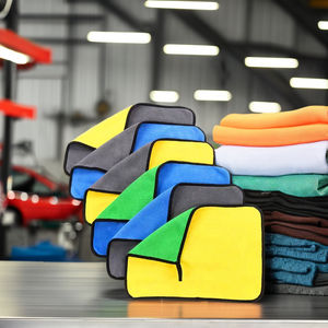 Toallas de microfibra amarillas efectivas <span class=keywords><strong>para</strong></span> lavado de autos Limpieza de pisos de cocina Secado <span class=keywords><strong>para</strong></span> gafas de vidrio <span class=keywords><strong>Trapo</strong></span> seco Paños Accesorios - Product Image 3