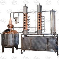 Unité de Distillation en Cuivre Continu CE 2000L pour Vodka Destilador Wodka Plant Pump Gearbox Alcohol Distiller Reflux Column Still