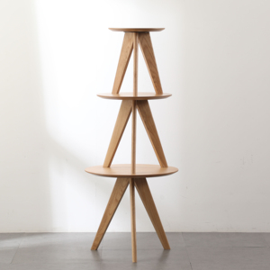 Bán buôn bazhou nhà máy đồ nội thất hiện đại ba chân MDF hàng đầu phòng khách nhỏ gỗ tròn bên Bàn cà phê - Product Image 4