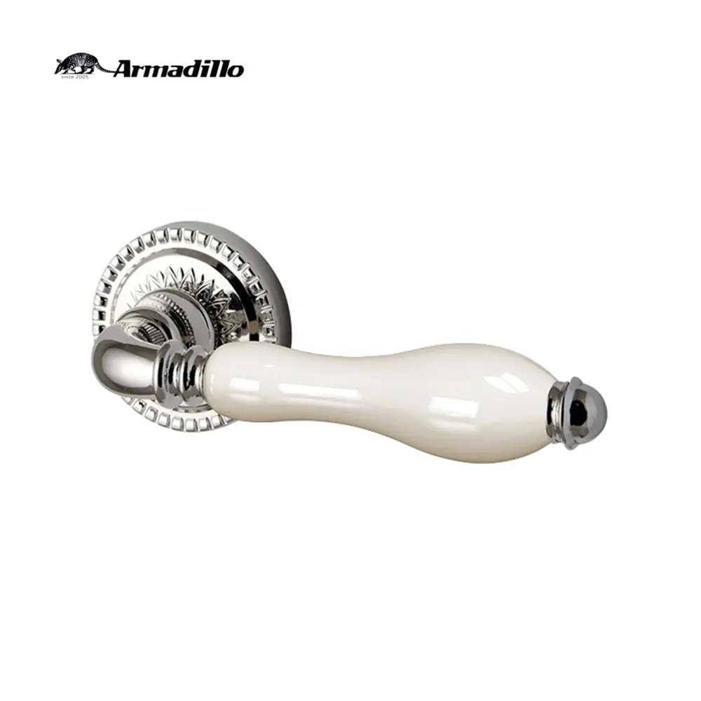 Italian design Silver 925 Porcelain ceramic Door Handle