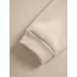 Sweat-shirt personnalisé pour femme à col rond, manches longues, coupe ample et oversize, épaules tombantes, pull décontracté en mélange de coton respirant - Product Image 4