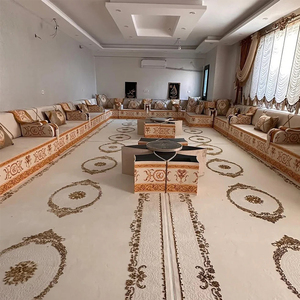 Ensemble de canapés sectionnels carrés arabes Majlis yéménais, meubles de <span class=keywords><strong>salon</strong></span> marocains, rembourrage en tissu et éponge, <span class=keywords><strong>pour</strong></span> centre commercial et école - Product Image 5