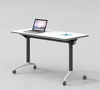 Table de réunion en bois modulaire pratique Table de formation pliante moderne polygone combinaison bureau d'apprentissage Tables de conférence