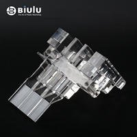 Composants microfluidiques en acrylique PMMA transparents non standard personnalisés Service d'usinage de précision CNC à 5 axes