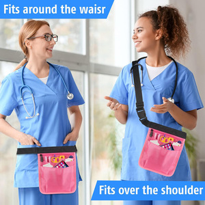 Sac banane médical pour infirmière, multi-poches, organisateur, pochette utilitaire, en toile, pour équipement d'allaitement, EDC, travail extérieur, randonnée, camping - Product Image 2