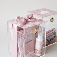 Boîte cadeau moderne en acrylique de qualité supérieure avec couvercle |   Vitrine pour arrangements floraux pour bouquets de mariage |   Décoration florale transparente