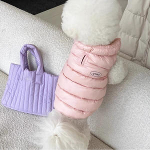 เสื้อผ้าสัตว์เลี้ยงสำหรับฤดูใบไม้ร่วงและฤดูหนาว ผ้าโพลีพองจี แบบเรียบหรู สำหรับฮาโลวีน เสื้อโค้ทเท็ดดี้ สำหรับสุนัขและแมวตัวเล็ก - Product Image 5