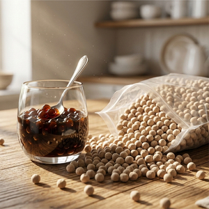 Frozen Raw <b>Boba</b> 3KG <b>Bubble</b> Tea Ingredients Raw Uncooked Unsweetened For Franchise Milk Tea Brands Bulk Black Tapioca Pearls - Product Image 4