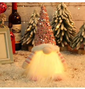 30cm <strong>Christmas</strong> Doll Elf Gnome With Led Light <strong>Pink</strong> <strong>Christmas</strong> Luxury <strong>Decorations</strong> for Home Xmas Navidad New Year Children's Gifts - Product Image 6