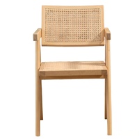 Chaise de salle à manger nordique de haute qualité en cannage, fauteuil en bois massif fait main, style européen moderne, écologique et durable pour la maison et le bureau