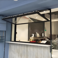 Fenêtre pliante en aluminium au design moderne Pont brisé Style accordéon Verre pliant horizontal pour balcon Motif d'ouverture verticale