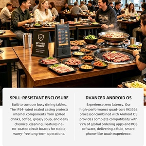Kiosque de commande intelligent pour restaurant avec double écran Android de 8 pouces, lecteur publicitaire et batterie externe, pour augmenter les revenus et l'efficacité - Product Image 4