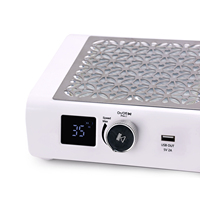 Nouvelle conception 2024, silencieuse, haute vitesse de ventilation, 4500 tr/min, machine professionnelle de collecte de poussière pour ongles sans fil pour usage en salon