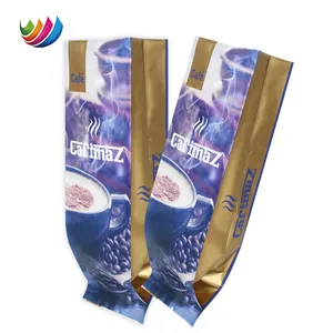 336g 12oz Side Gusset Coffee Beans Pouch Customized Aluminium Foil Biodegradable Coffee Bag Packaging With Valve