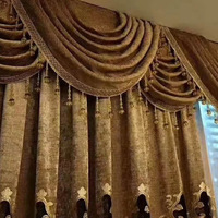 Écrans de rideaux en velours chenille de style européen haut de gamme, broderie à cordon creux, écrans de rideaux personnalisés pouvant être vendus séparément.