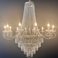 Fournisseur direct d'usine, nouveau lustre en cristal pour mariage, accessoires décoratifs dorés, lampes de mariage en fer forgé, lustre européen.