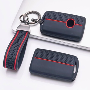 Housse de clé en silicone compatible avec Mazda 3 6 CX3 CX5 CX9 MX5 Miata, clé intelligente à 3 boutons (verrouillage, déverrouillage et fonction panique) - Product Image 2