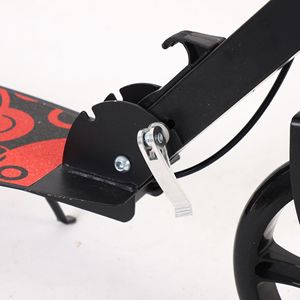 Trottinette pliable à deux roues de style grenouille pour enfants de 6 ans et plus, couleur noire avec design pliable - Product Image 3