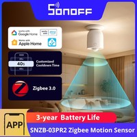Sonoff SNZB-03PR2 SenseGuard Motion Gen2 Capteur de mouvement PIR Zigbee avec détection de lumière pour usage intérieur, contrôle via application pour la maison via Matter