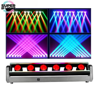Projecteur à tête mobile DMX RDM 6x80W RGBW 6 yeux pour éclairage de scène, concert, discothèque et événements