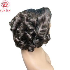 ผมแท้ 100% แบบเวอร์จิ้น  5x5 ลูกไม้ติดด้านหน้า  ทรงบ๊อบลอนคลาย สำหรับผู้หญิง - Product Image 1