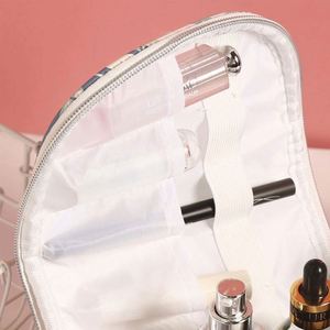 Sac de toilette de voyage imprimé tendance, grande capacité, pochette de maquillage portable avec poignée - Product Image 6