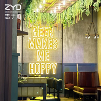 Conception d'illustration de forme personnalisée à LED économe en énergie haute luminosité pour la décoration murale de café de bar à la maison enseigne au néon