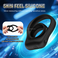 Silikon-Penisring-Stimulator mit Doppelmotoren, 10 Vibrationsstufen, Fernbedienung, Sexspielzeug für Erwachsene, für Männer, Paare, Vibrator, Penisring