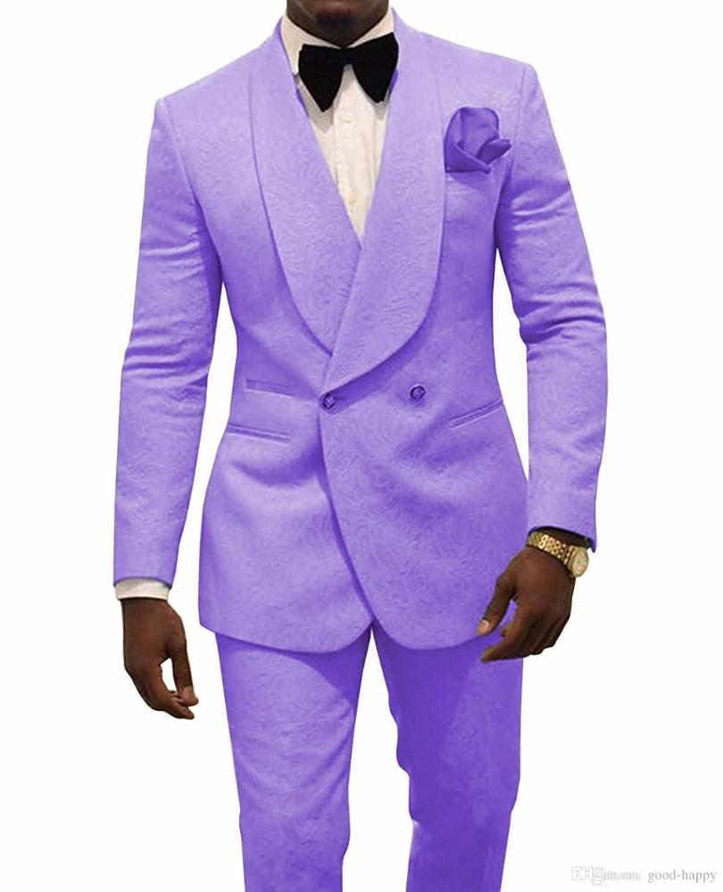 YFFUSHI Blazer Uomo Slim Fit Con Motivo Floreale Jacquard - Giacca Abito Da Sposo Con Un Bottone Per Matrimonio E Lavoro