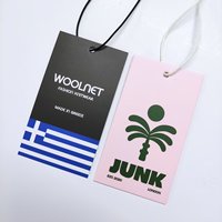 JP-Luxury-Étiquettes volantes en papier spécial avec carte bleue personnalisée Étiquettes de vêtements recyclables Étiquettes de vêtements avec logo personnalisé pour t-shirt veste vêtement