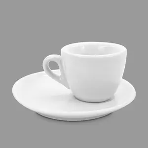Conjunto de copo de chá e molhador de cerâmica, barato, xícara de chá de porcelana com molhador de biscoito