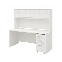 Bureau de travail moderne en bois, extensible et pliable, de qualité commerciale, avec combiné meuble de rangement mobile et cloison de séparation, pour la maison