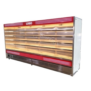 Refrigerador Comercial de Acero Inoxidable con Exhibición Abierta, Enfriamiento por <span class=keywords><strong>Aire</strong></span>, Multideck, para Frutas y Verduras de Supermercado - Product Image 1