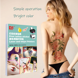 Papel para Tatuajes Temporales Impermeable al por Mayor, Tamaño A4, para <span class=keywords><strong>Impresora</strong></span> Láser e <span class=keywords><strong>Impresora</strong></span> de Inyección de Tinta, Pegatinas de Tatuajes Digitales DIY - Product Image 1