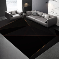 Style nordique imprimé géométrique tapis impression moderne blanc et noir tapis tapis tapis personnalisé minimaliste salon tapis